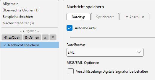 Dateiformat wählen