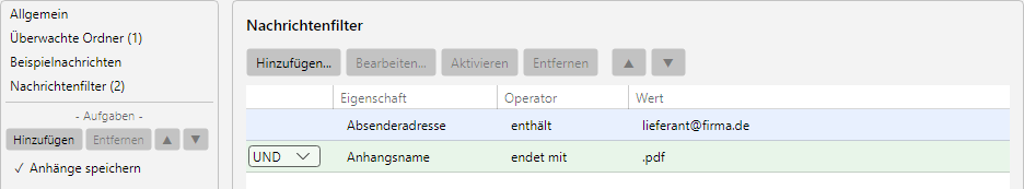 Nachrichtenfilter