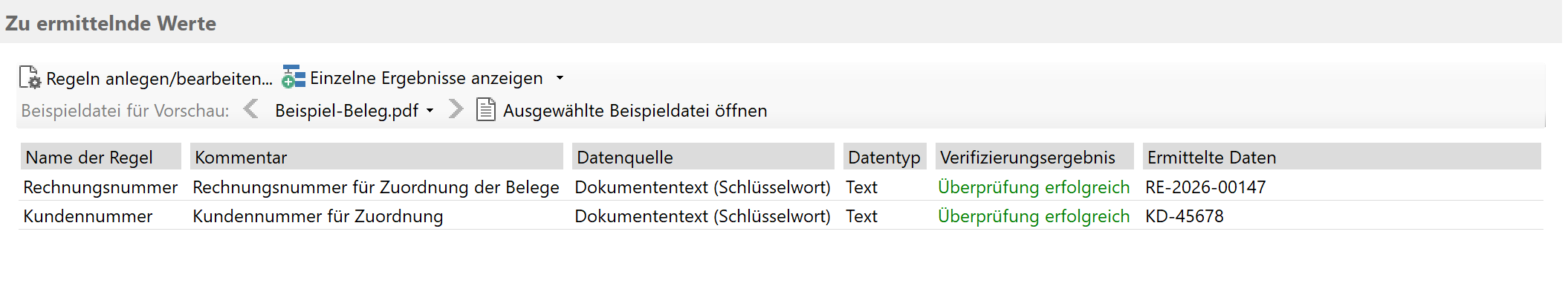 Extrahierungsregeln für dynamische Pfade