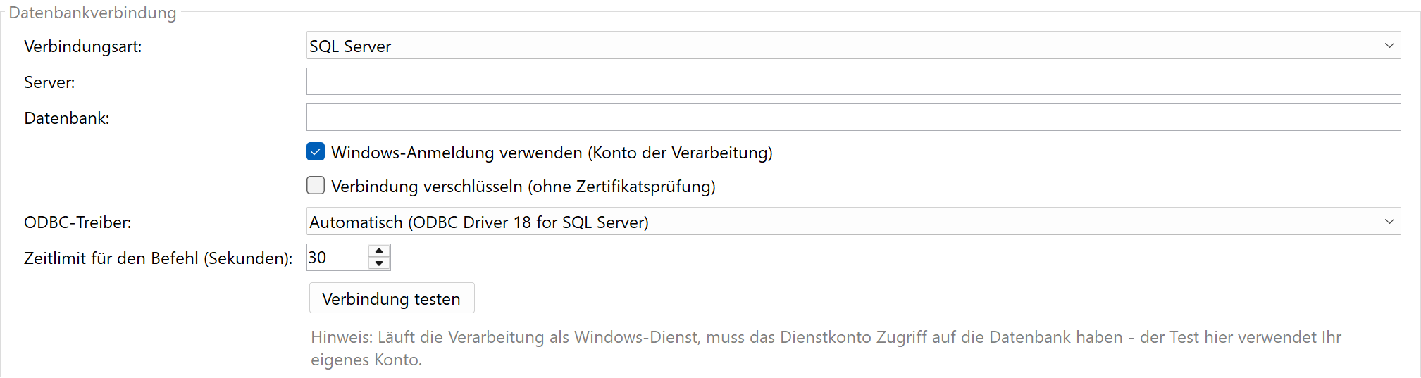 Datenbankverbindung