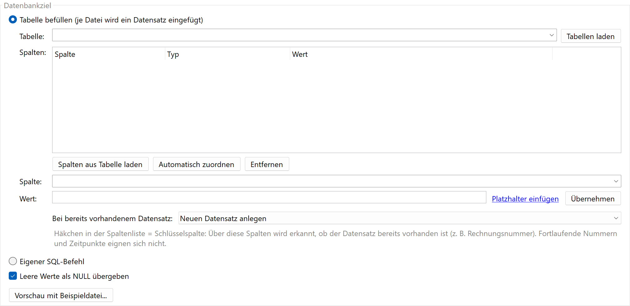 Datenbankziel