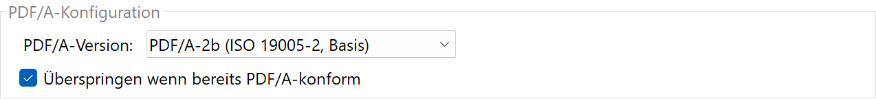 PDF/A-Konfiguration