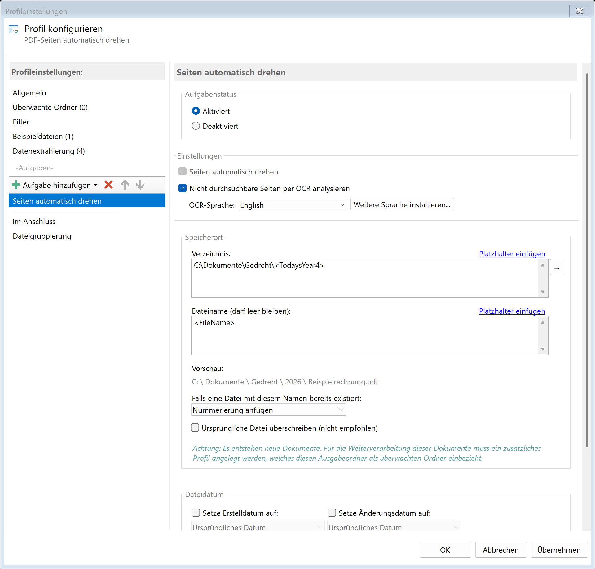 Aufgabe: Seiten automatisch drehen