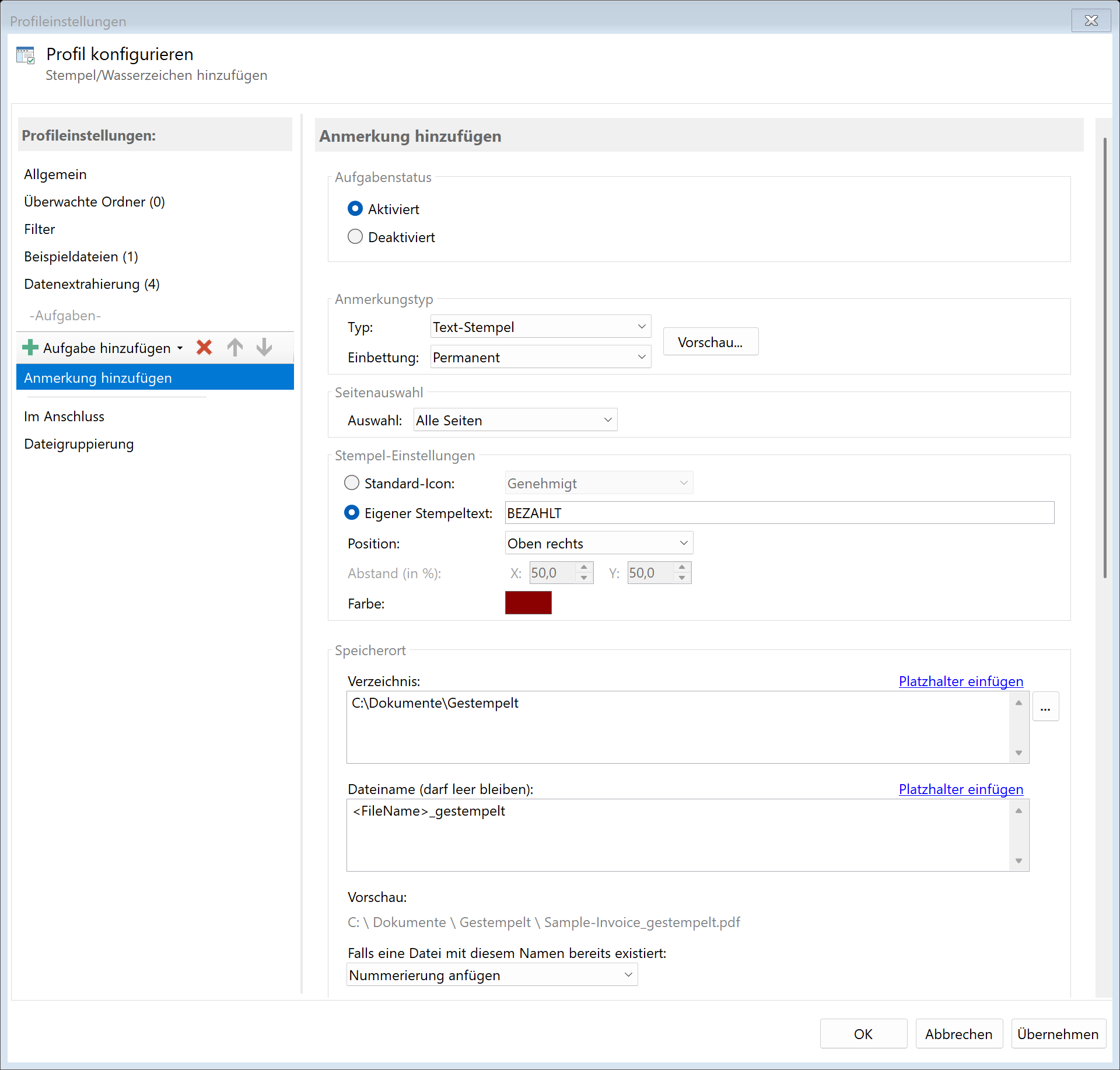 Aufgabe: Stempel/Wasserzeichen